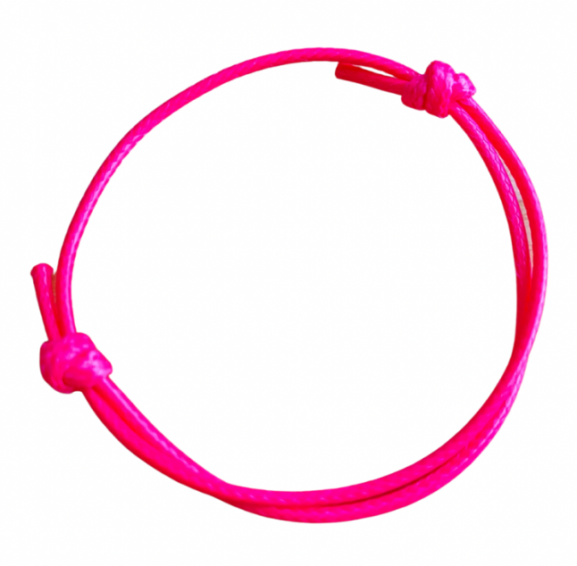 Armband Neon Roze Schuifkoord Kinderen 15-19 cm