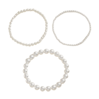 3 Armbanden Parel  XXL 21 cm