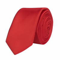 Stropdas-Rood-Polyester-met dasspeld