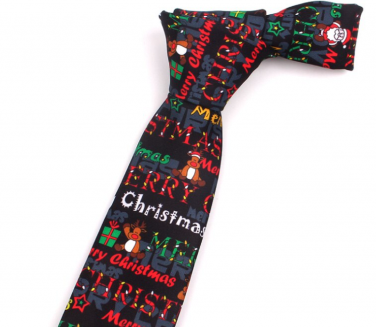 Stropdas Kerst Rood Merry Christmas