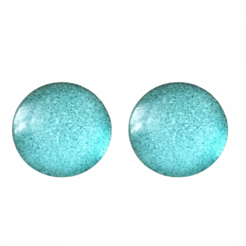 Clip Oorbellen-Turquoise-Veerle- 2.5 cm