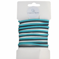 3 kleuren suede Donker blauw- Licht blauw- Wit