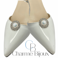Schoenclips Strass Olie Rond 2.5  cm