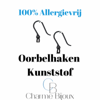 Lange Oorbellen Zwart blad- 100%allergievrij
