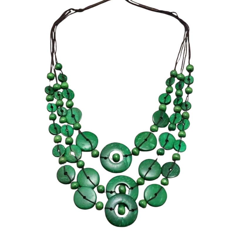 Ketting Hout Groen  Happy