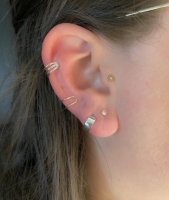 3 earcuffs  zilverkleur
