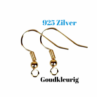 Oorbellen-Kara-Zilver-Lavasteen-Zwart-Goudkleurig