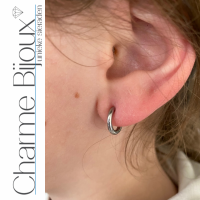 Klem oorringetjes- kinderen- rvs kleur 10 mm