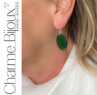 Allergievrije oorbellen Tordis - Hout Groen