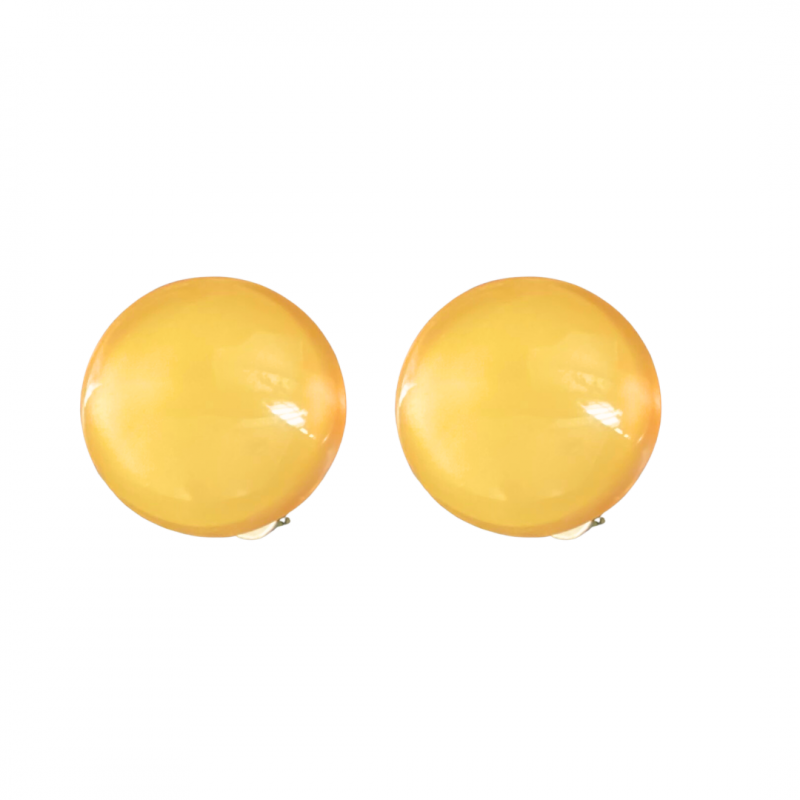 Clip oorbellen geel 2 cm