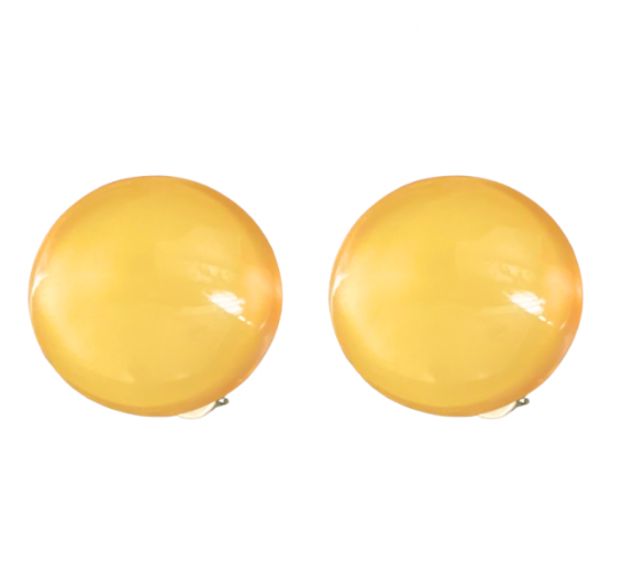 Clip oorbellen geel 2 cm