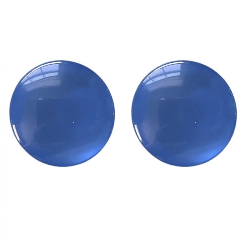 Clip oorbellen Blauw 2.5 cm