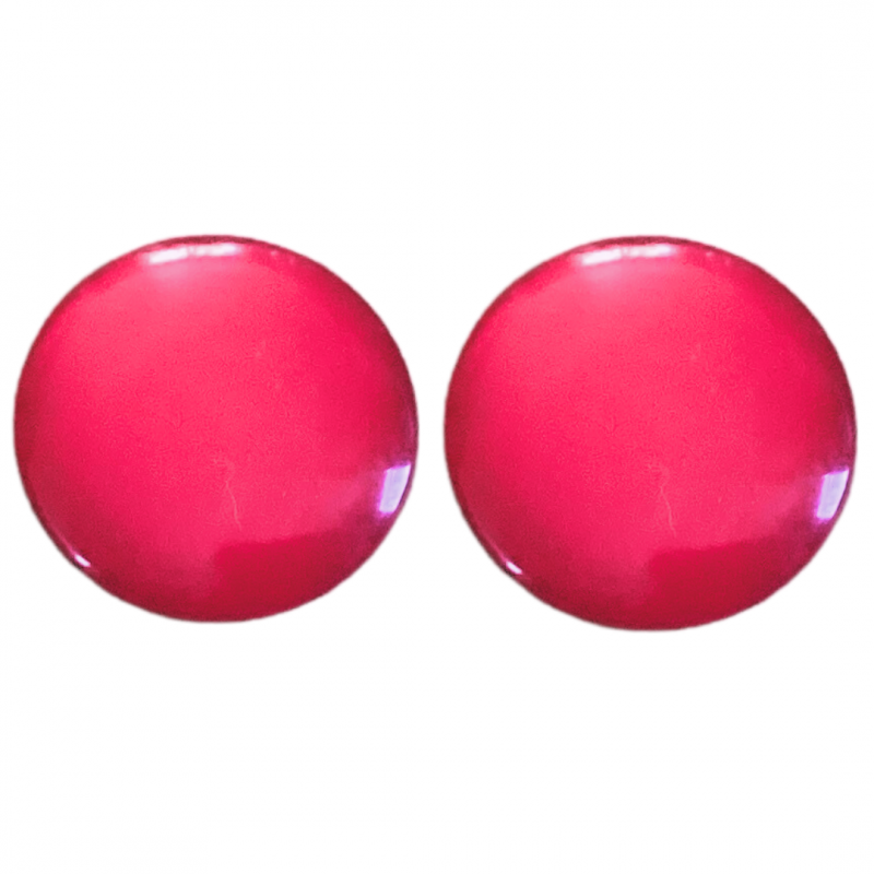 Clip oorbellen  donker roze 2.5 cm
