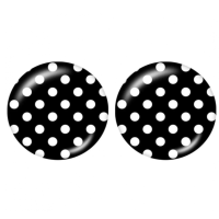 Clip oorbellen  stippen  2 cm