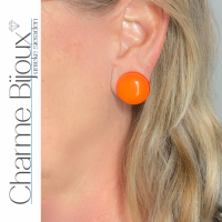 Clip Oorbellen - Oranje - 2 cm