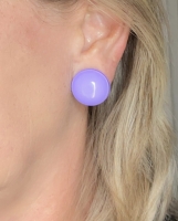 Clip oorbellen paars 2 cm