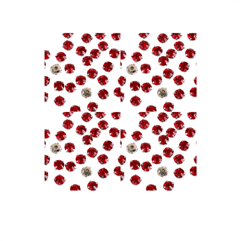 75 rode kleding steentjes- 4 mm