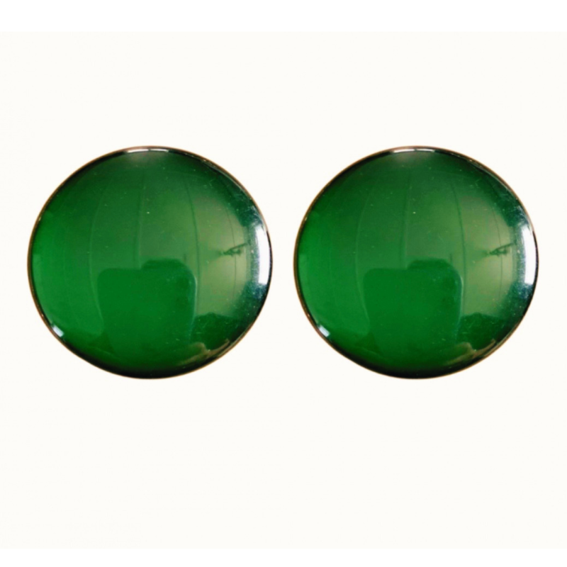 Clip oorbellen Dennengroen  2.5 cm
