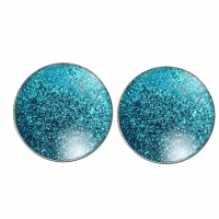 Clip oorbellen Luca 2 cm turquoise