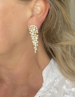 Clipoorbellen Brooklyn goudkeurig strass