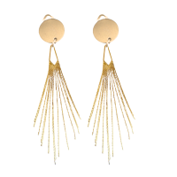 Clip oorbellen Raya  lang  14 cm  goldkleur