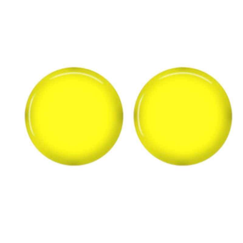 Clip oorbellen geel 1.5 cm