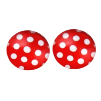 Clip oorbellen  stippen  2 cm