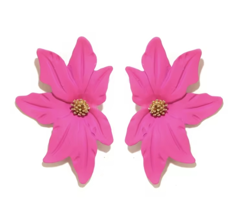 Oorbellen Roze Glee goudkleur 3.5 cm