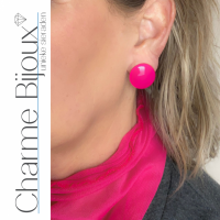 Clip oorbellen zuurstok roze 2 cm