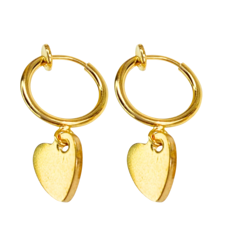 Klem oorbellen dicht hart goudkleurig