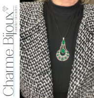 Ketting groen Tibetaanse stijl verstelbaar