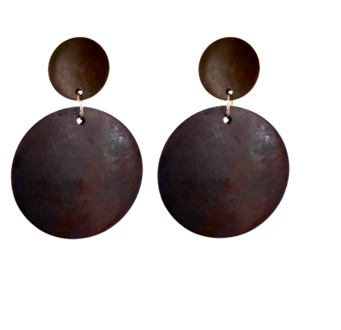 Clip oorbellen hout bruin zilverkleur Tordis Clip oorbellen hout bruin zilverkleur Tordis