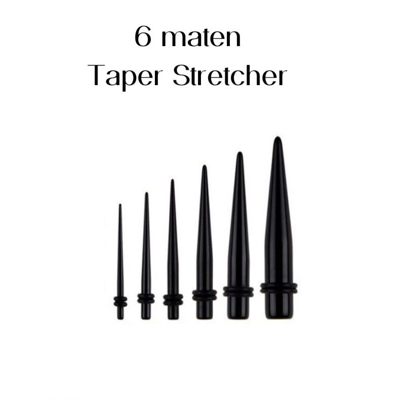 6 maten Taper stretcher 1.6 mm- 5 mm