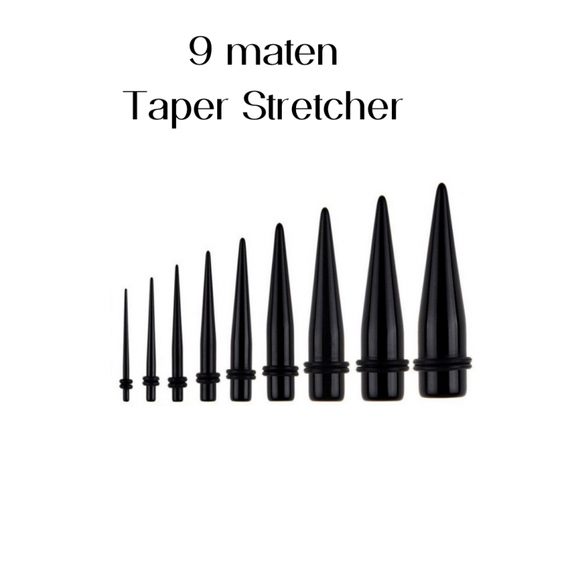 9 maten Taper stretcher 1.6 mm- 10 mm