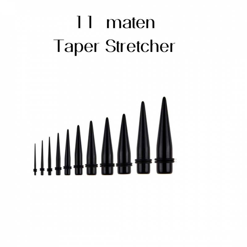 11 maten Taper stretcher 1.6 mm- 14 mm