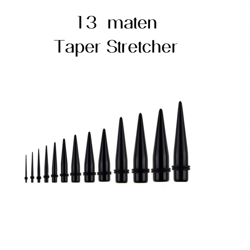 13 maten Taper stretcher 1.6 mm- 18 mm