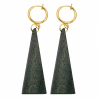 Klem Oorbellen Saheli goudkleur Hout verschillende kleuren