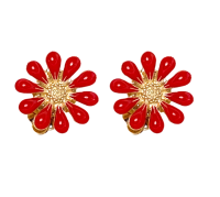 Clip oorbellen Madelief Emaille  20 mm