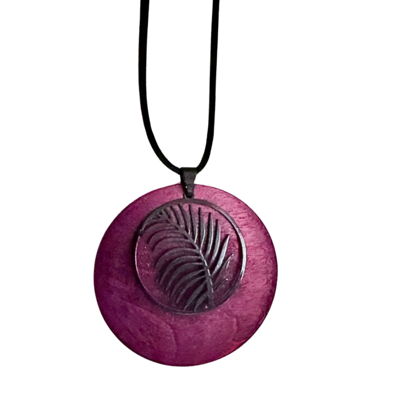 Ketting Paars Hout Palm Verstelbaar