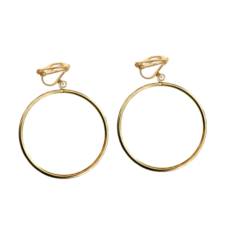 Clip oorringen Goudkleurig 5.5 cm Clip oorringen Goudkleurig 5.5 cm