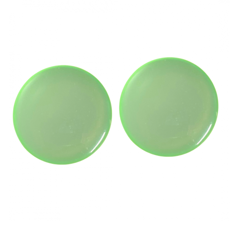 Clip oorbellen licht groen 2.5 cm