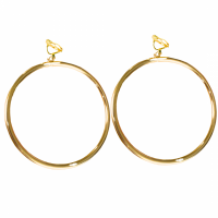 Clip  oorbellen 5 cm goudkleur kleur oorringen