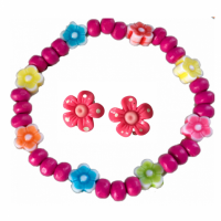 Set Doris Clip oorbellen  hart en armbandje