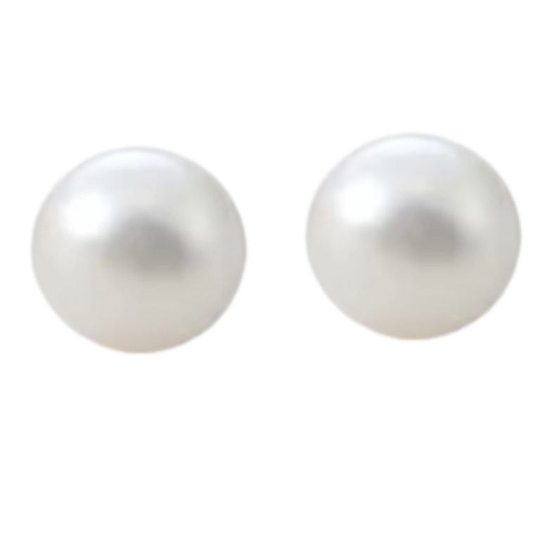 Magneet oorbellen parel wit 10 mm