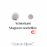 Magneet oorbellen parel wit 10 mm