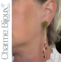 Clipoorbellen Livia goudkleurig rood