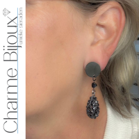 Clip oorbellen luxe zwart