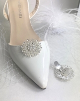 Schoenclips strass zilverkleur
