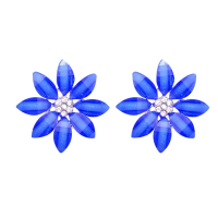Clipoorbellen blauwe bloem 2.5 cm