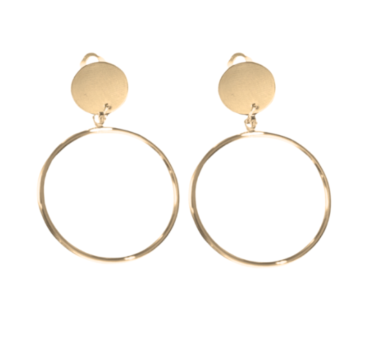 Clip oorbellen goudkleurig 6 cm